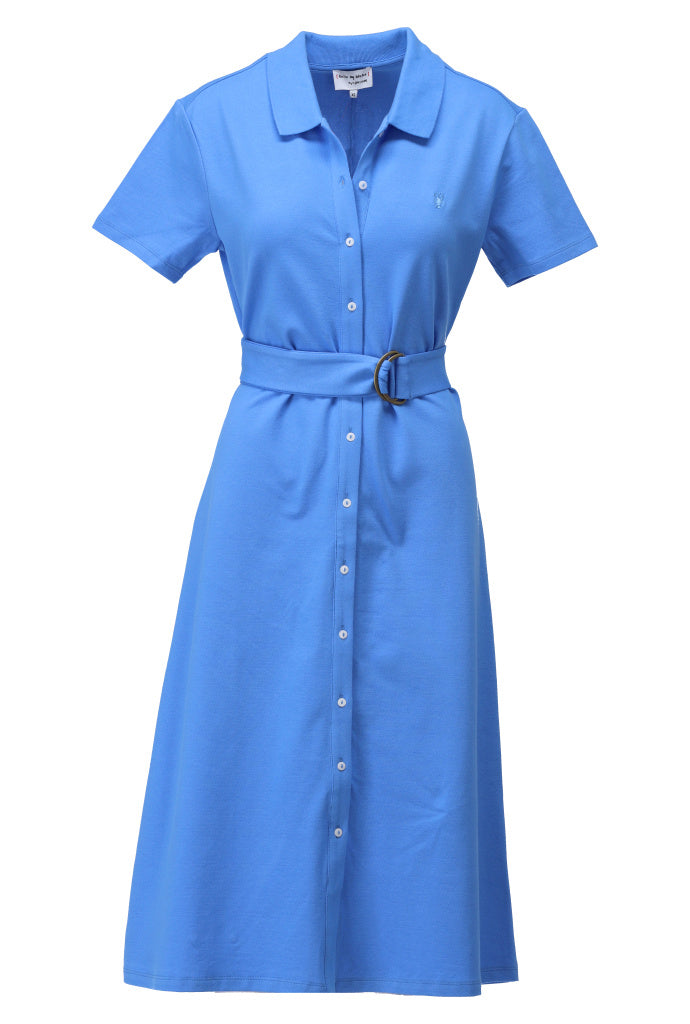 Marina midi polo dress with buttons