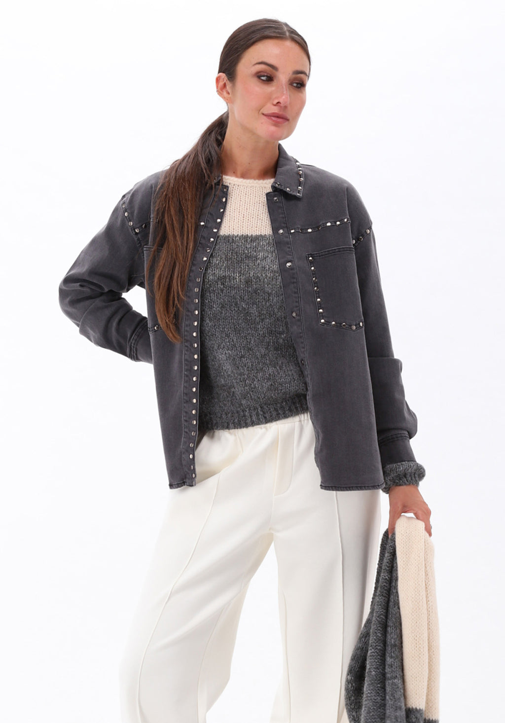grey denim