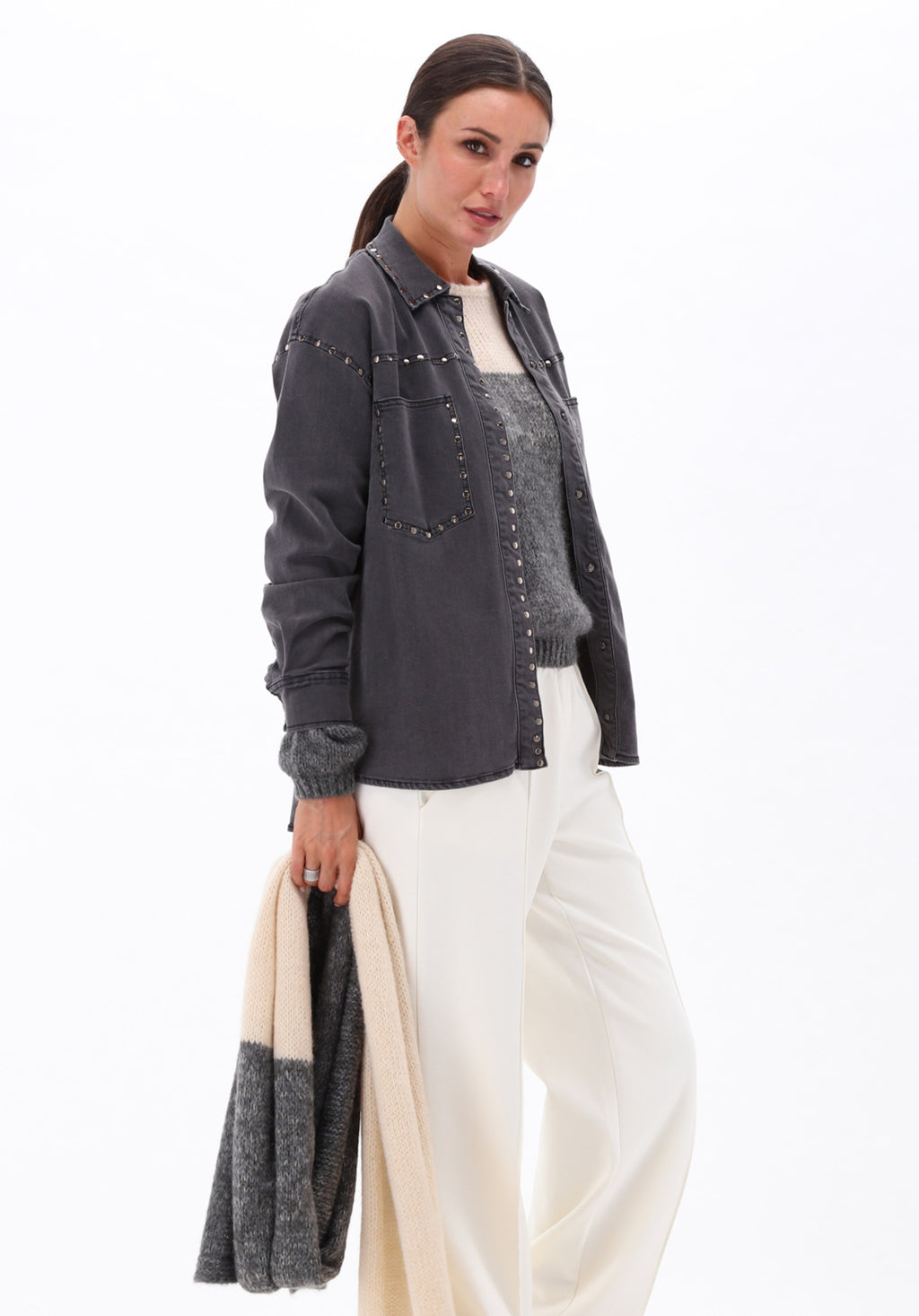 grey denim