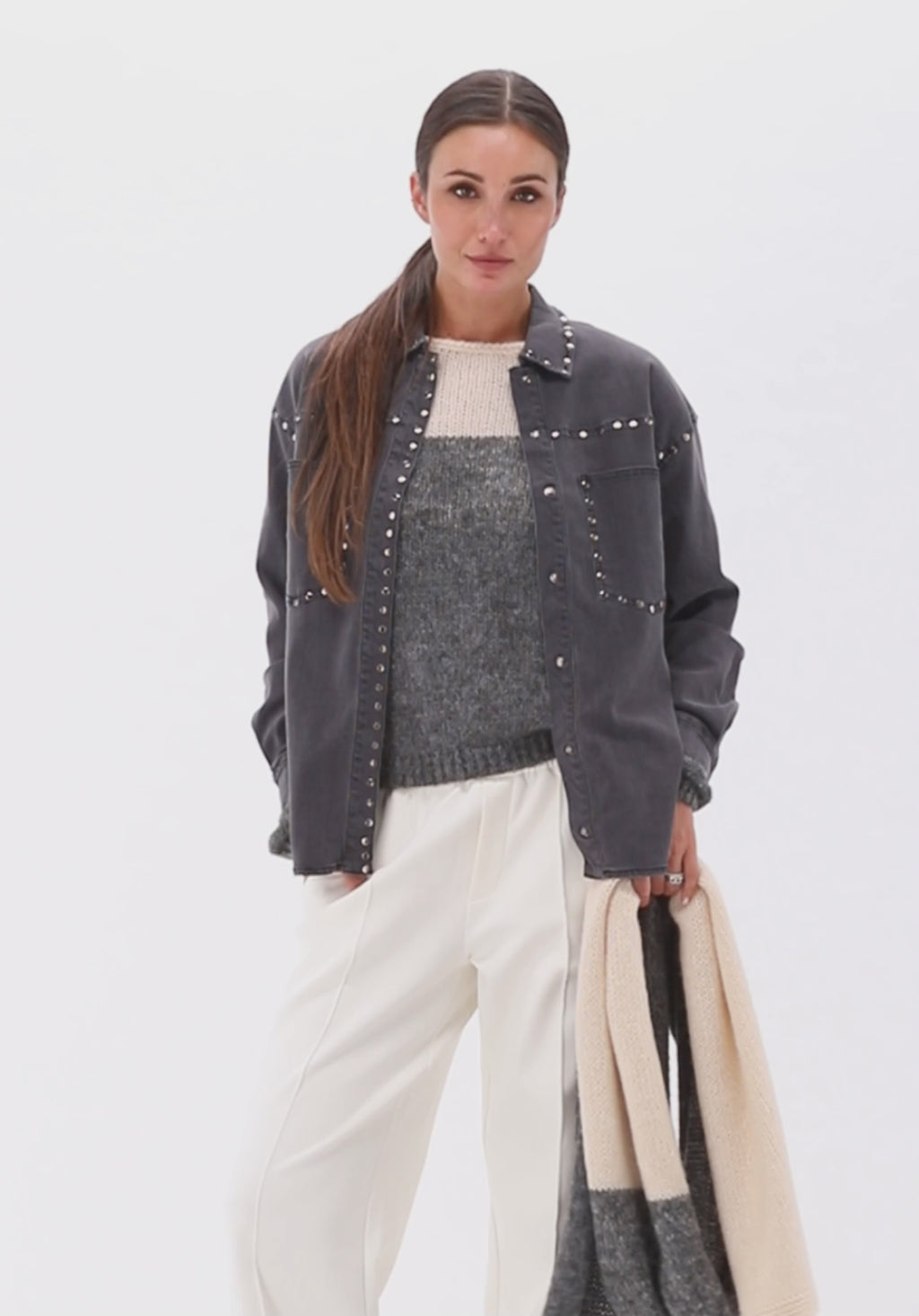 grey denim