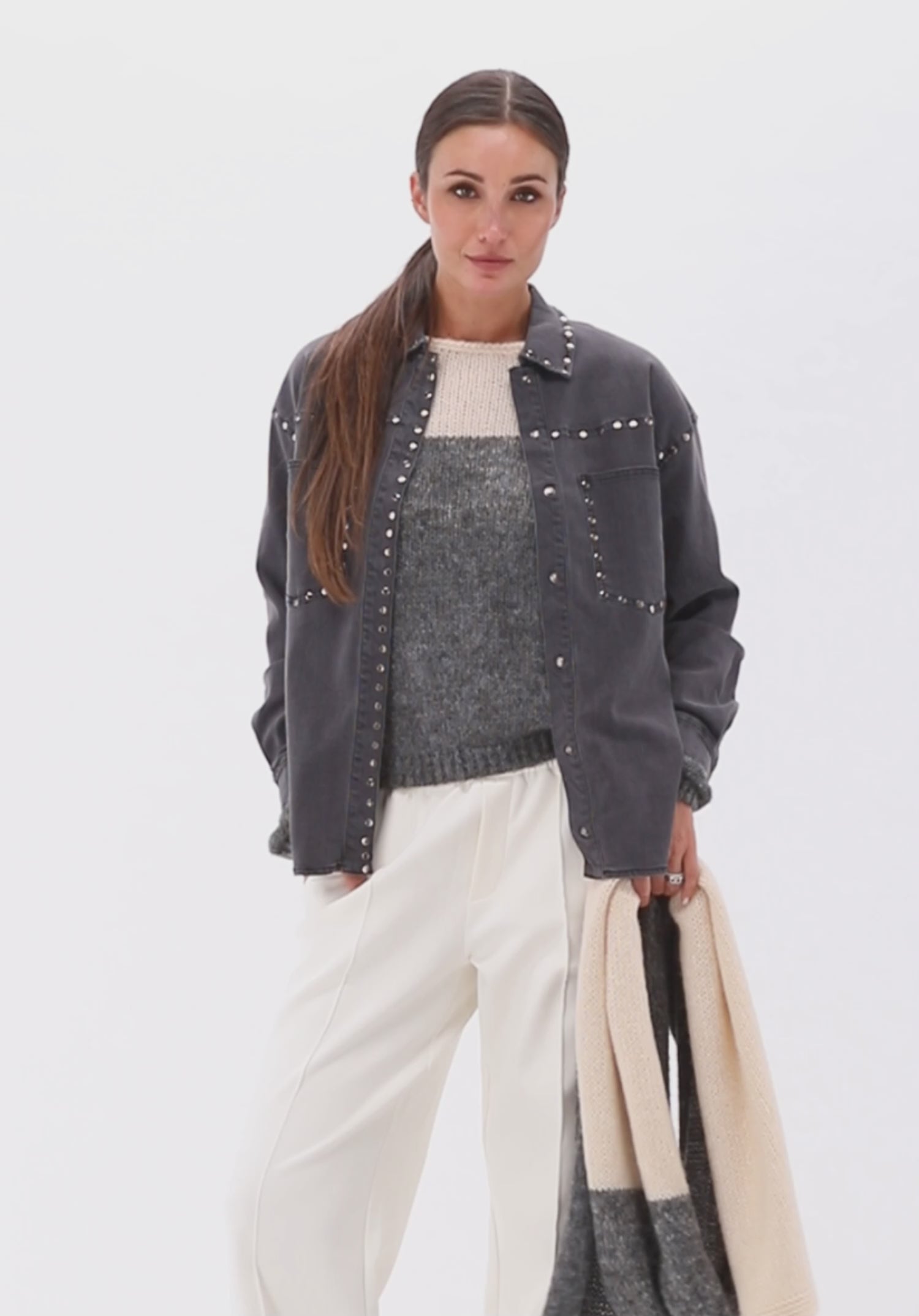 grey denim
