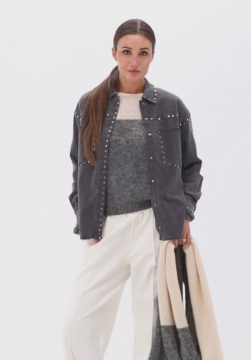 grey denim